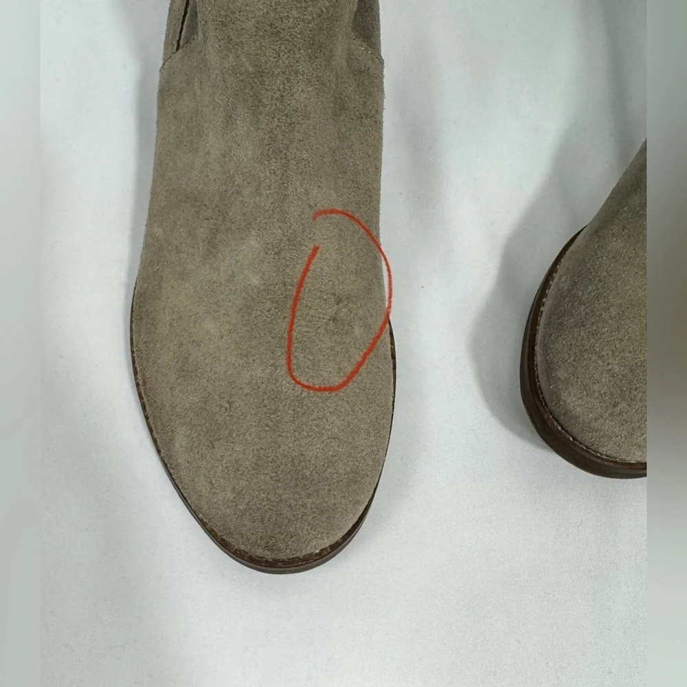 Bata Lace Cut Out Suede Leather Boots Women's Size 36 (5.5-6) Beige Tall Riding - Picture 8 of 16